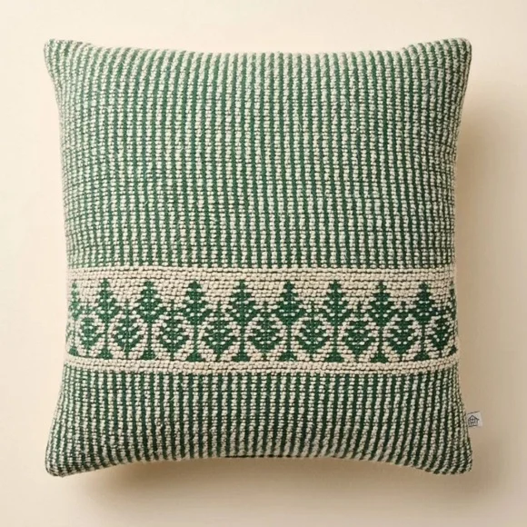 Hearth & Hand Green and Cream Accent Pillow - Picture 1 of 6